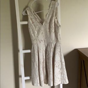 Size small cream lace scallop baby doll dress